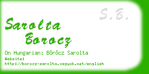 sarolta borocz business card
